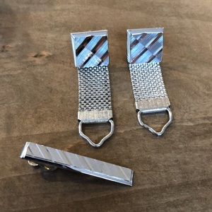 SWANK Cufflinks and Tie Clip